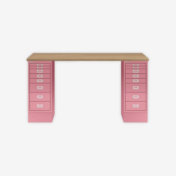 Bisley Home MultiDesk 018601 natürliche Eiche/pink