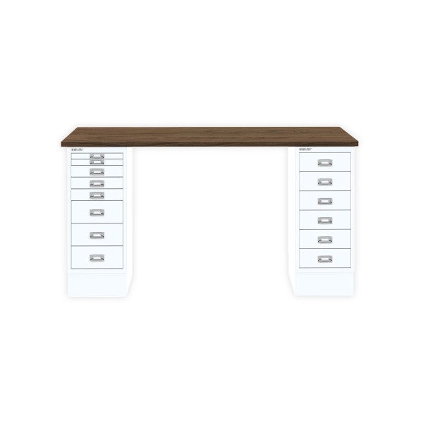 Bisley Home MultiDesk NW696 nussbaum/verkehrsweiß