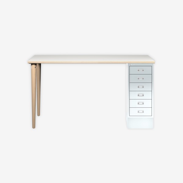 Bisley Home MultiDesk PW696 plywood/verkehrsweiß
