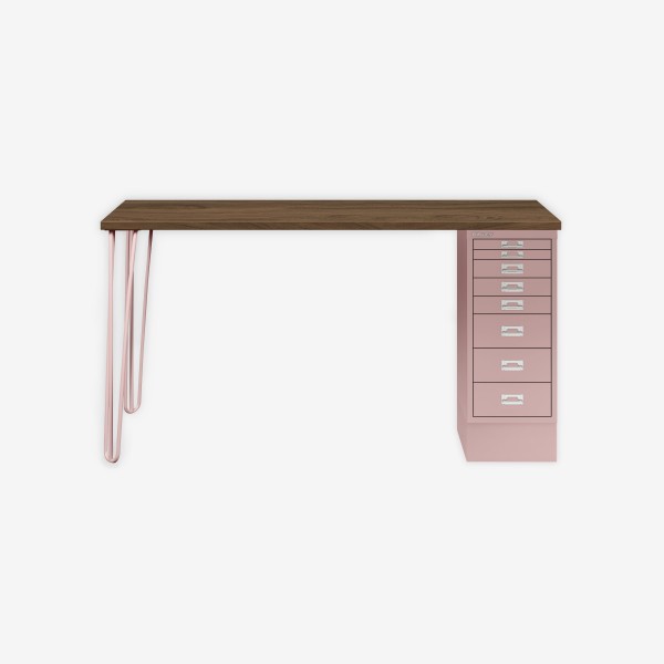 Bisley Home MultiDesk NW620 nussbaum/pastellpink