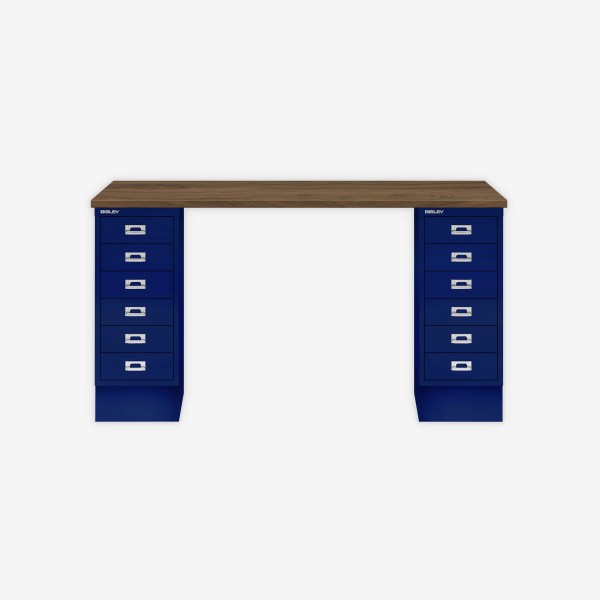 Bisley Home MultiDesk NW639 nussbaum/oxfordblau