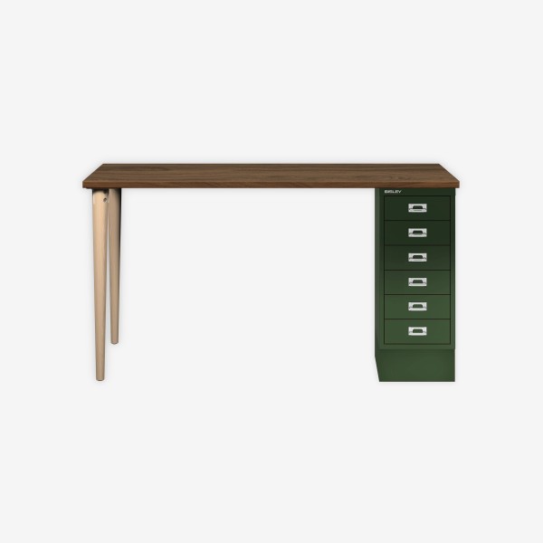Bisley Home MultiDesk NW623 nussbaum/olivgrün