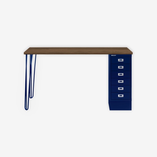 Bisley Home MultiDesk NW639 nussbaum/oxfordblau
