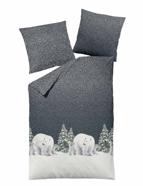 Dormisette Edelbiber Bettwäsche-Set "Eisbär" Farbe 50