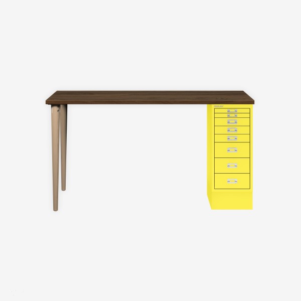 Bisley Home MultiDesk NW641 nussbaum/zinkgelb