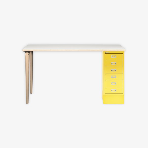 Bisley Home MultiDesk PW641 plywood/zinkgelb