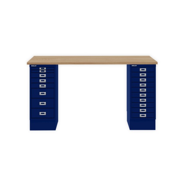 Bisley Home MultiDesk 018639 natürliche Eiche/oxfordblau