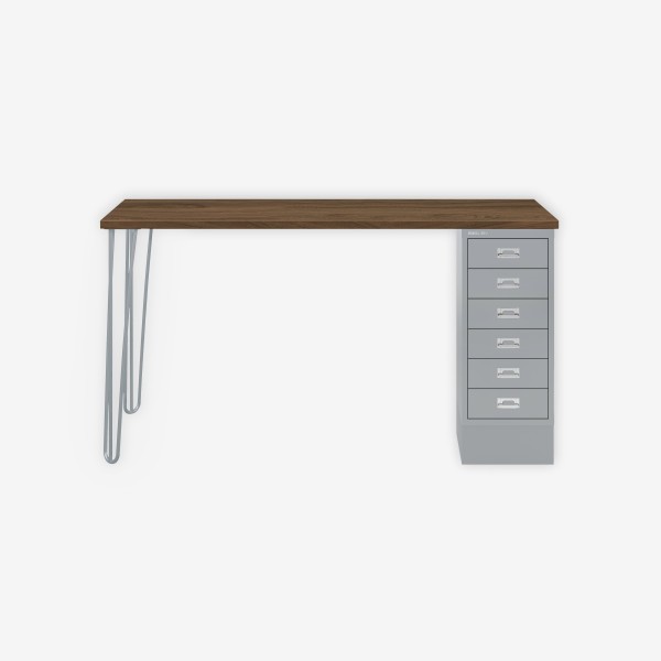 Bisley Home MultiDesk NW355 nussbaum/silber