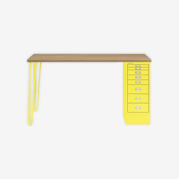Bisley Home MultiDesk 018641 natürliche Eiche/zinkgelb
