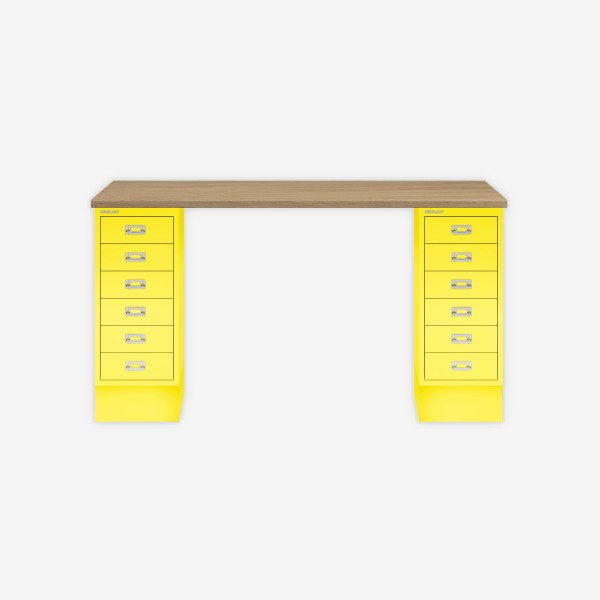 Bisley Home MultiDesk 018641 natürliche Eiche/zinkgelb