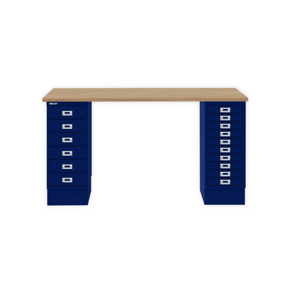 Bisley Home MultiDesk 018639 natürliche Eiche/oxfordblau