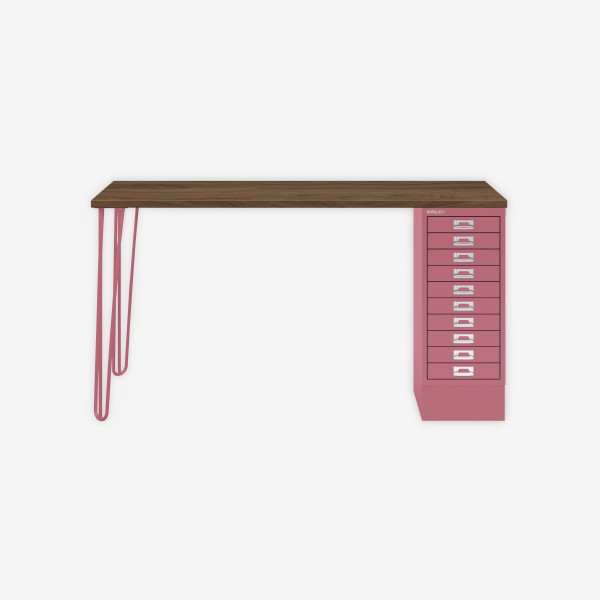 Bisley Home MultiDesk NW601 nussbaum/pink