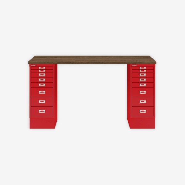 Bisley Home MultiDesk NW670 nussbaum/kardinalrot